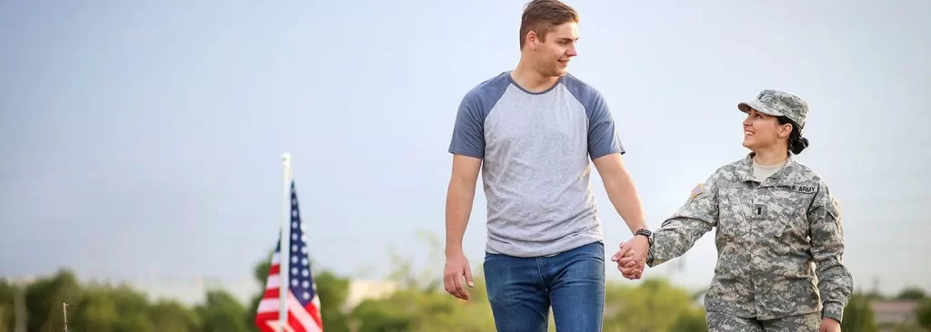 spouse holding hands